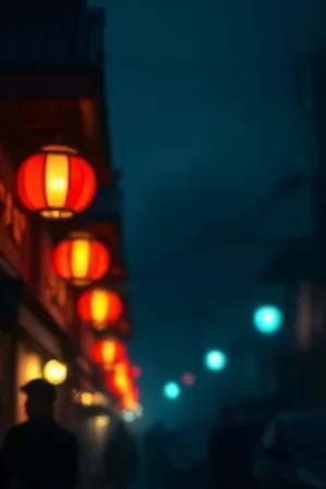 风穿过麦田里麦浪被风压低的中景