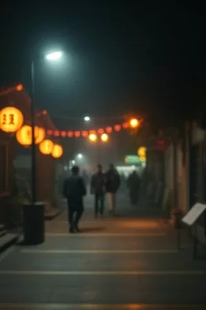 长夜书店里深夜仍亮着的一盏台灯